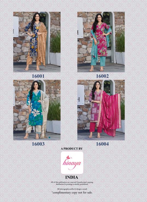 Hinaya Resham Vol 16 Kurti Pant With Dupatta Collection